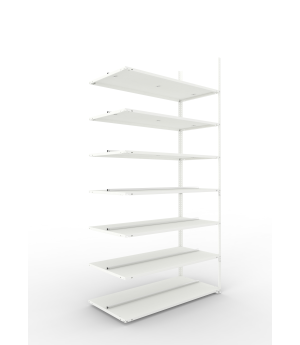 Büroregal Anbauregal 2500×1250×600 mm, 210 Ordner – META