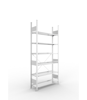 Büro-Steckregal Grundregal 2200×1000×300 mm, 72 Ordner – MET