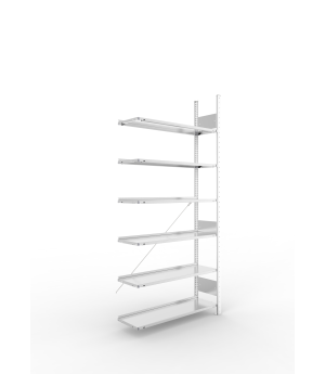 Büro-Steckregal Anbauregal 2200×1000×300 mm, 72 Ordner – MET