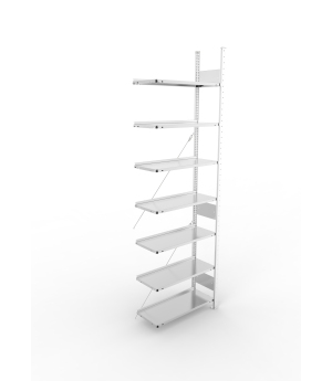 Büroregal Anbauregal 2500×750×300 mm, 63 Ordner – META