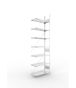 Büro-Steckregal Anbauregal 2500×750×300 mm, 63 Ordner – META
