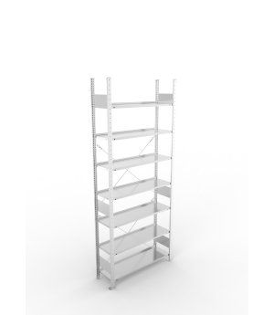 Büro-Steckregal Grundregal 2500×1000×300 mm, 84 Ordner – META