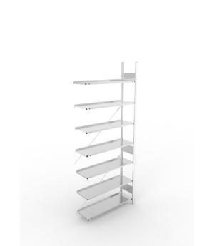 Büroregal Anbauregal 2500×1000×300 mm, 84 Ordner – META