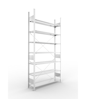 Büro-Steckregal Grundregal 2500×1250×300 mm, 105 Ordner – ME