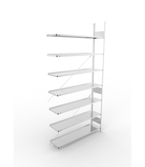 Büroregal Anbauregal 2500×1250×300 mm, 105 Ordner – META