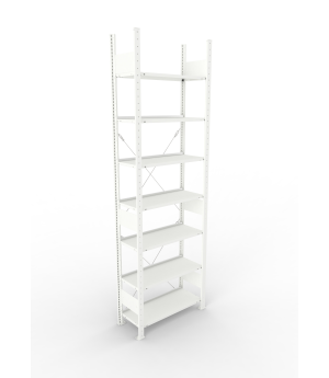 Büro-Steckregal Grundregal 2500×750×300 mm, 63 Ordner – META