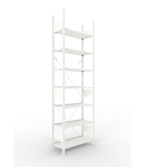 Büro-Steckregal Grundregal 2500×750×300 mm, 63 Ordner – META