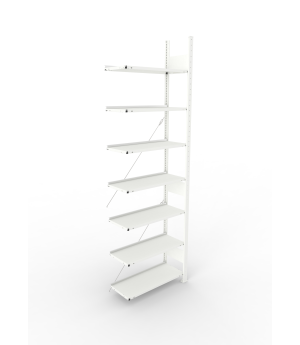 Büroregal Anbauregal 2500×750×300 mm, 63 Ordner – META