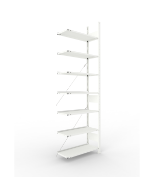 Büro-Steckregal Anbauregal 2500×750×300 mm, 63 Ordner – META