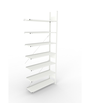 Büroregal Anbauregal 2500×1000×300 mm, 84 Ordner – META