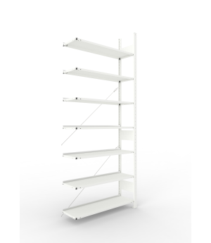 Büro-Steckregal Anbauregal 2500×1000×300 mm, 84 Ordner – MET