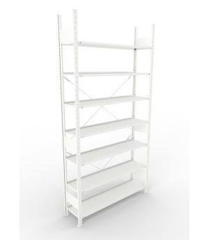Büroregal Grundregal 2500×1250×300 mm, 105 Ordner – META