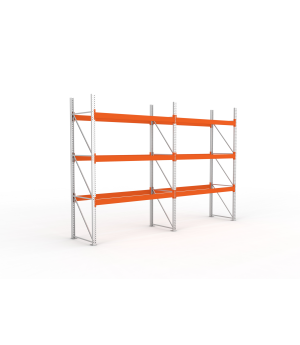Palettenregal Komplettregal 3800×5700×1100 mm, 24 Stellplätze, 3.200 kg Fachlast – META