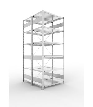 Fachbodenregal Grundregal 2500×1000×600 mm, 150 kg Fachlast 