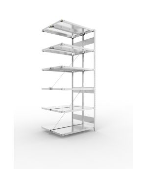 Fachbodenregal Anbauregal 2500×1000×400 mm, 150 kg Fachlast 