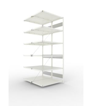 Fachbodenregal Anbauregal 2500×1000×600 mm, 150 kg Fachlast 