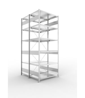 Fachbodenregal Grundregal 2500×1000×600 mm, 230 kg Fachlast 