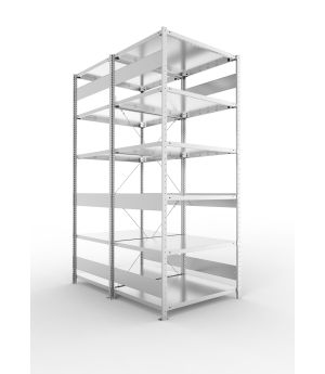 Fachbodenregal Grundregal 2500×1000×800 mm, 230 kg Fachlast 