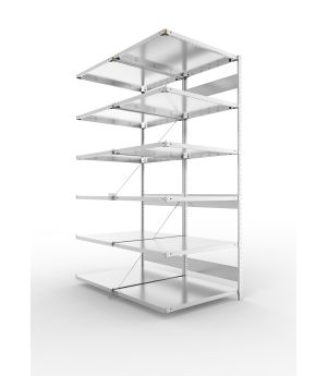 Fachbodenregal Anbauregal 2500×1000×800 mm, 230 kg Fachlast 