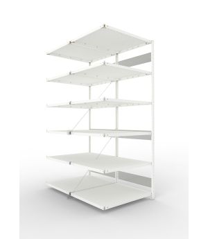 Fachbodenregal Anbauregal 2500×1000×800 mm, 230 kg Fachlast 
