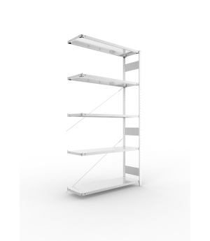 Fachbodenregal Anbauregal 2500×1300×400 mm, 230 kg Fachlast 