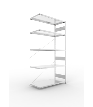 Fachbodenregal Anbauregal 2500×1300×600 mm, 230 kg Fachlast 
