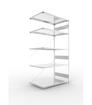 Fachbodenregal Anbauregal 2500×1300×800 mm, 230 kg Fachlast 