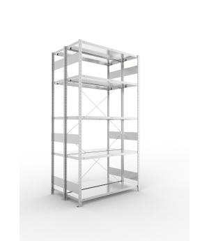 Fachbodenregal Grundregal 2500×1300×400 mm, 230 kg Fachlast 