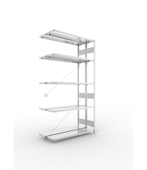 Fachbodenregal Anbauregal 2500×1300×300 mm, 230 kg Fachlast 