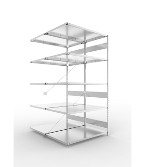 Fachbodenregal Anbauregal 2500×1300×800 mm, 230 kg Fachlast 