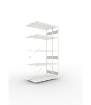 Fachbodenregal Anbauregal 2500×1300×400 mm, 230 kg Fachlast 