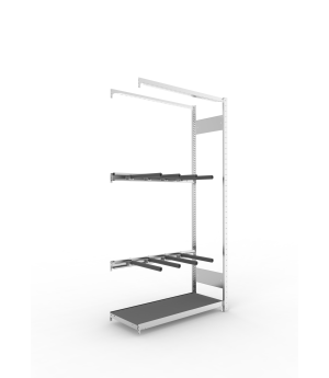 Abgasanlagenregal Anbauregal 2000×1000×400 mm, 15 kg Fachlas