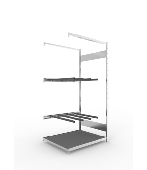 Abgasanlagenregal Anbauregal 2000×1000×800 mm, 15 kg Fachlas