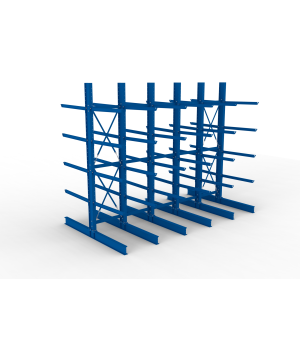 Kragarmregal MULTISTRONG H Komplettregal 4000×5000×1250 mm, 