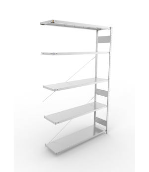 Fachbodenregal Anbauregal 2500×1500×400 mm, 200 kg Fachlast 