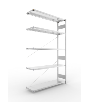 Fachbodenregal Anbauregal 2500×1500×400 mm, 200 kg Fachlast 
