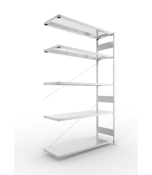 Fachbodenregal Anbauregal 2500×1500×500 mm, 200 kg Fachlast 
