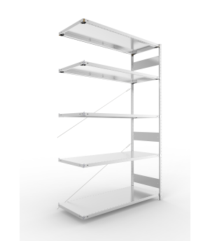 Fachbodenregal Anbauregal 2500×1500×600 mm, 200 kg Fachlast 