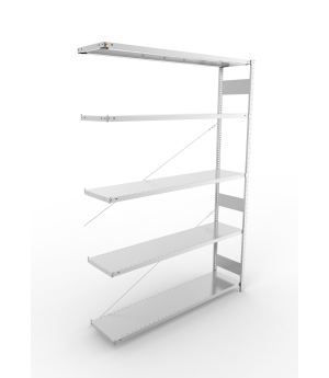 Fachbodenregal Anbauregal 2500×1700×400 mm, 200 kg Fachlast 