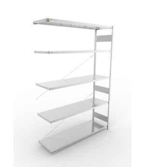 Fachbodenregal Anbauregal 2500×1700×500 mm, 200 kg Fachlast 