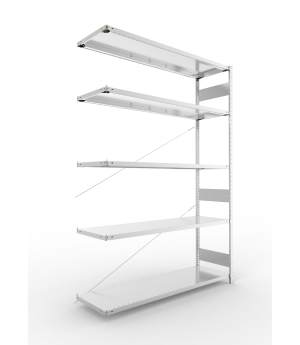 Fachbodenregal Anbauregal 2500×1700×500 mm, 200 kg Fachlast 