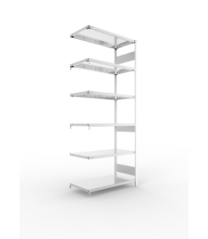 Fachbodenregal Anbauregal 2500×1000×500 mm, 150 kg Fachlast 