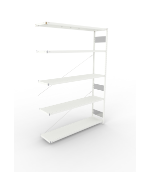 Fachbodenregal Anbauregal 2500×1700×400 mm, 200 kg Fachlast 