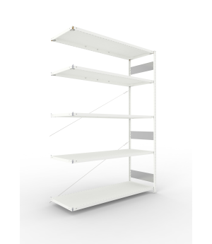 Fachbodenregal Anbauregal 2500×1700×600 mm, 200 kg Fachlast 