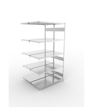 Fachbodenregal Anbauregal 2500×1300×600 mm, 230 kg Fachlast 