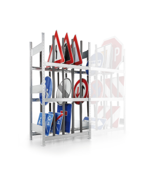Schilderregal CLIP GR 2000x1000x400 mm komplett mit 3 Ebenen