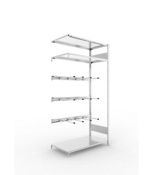 Keilriemenregal Anbauregal 2000×1000×500 mm, 80 kg Fachlast 
