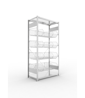 Fachbodenregal Grundregal 2000×1000×500 mm, 35 kg Fachlast –