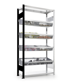 Gitterkorbregal Anbauregal 2000×1000×400 mm, 100 kg Fachlast