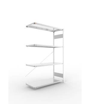 Fachbodenregal Anbauregal 2000×1300×500 mm, 150 kg Fachlast 